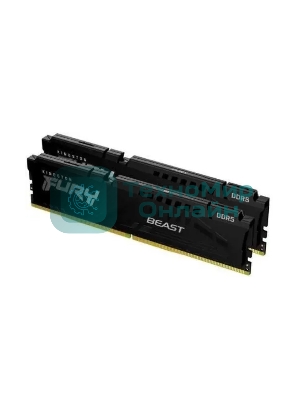 Оперативная память Kingston Fury Beast, DDR5, 16GB (2x8GB), 6000MHz, CL36, DIMM, с радиаторами, RGB, черный