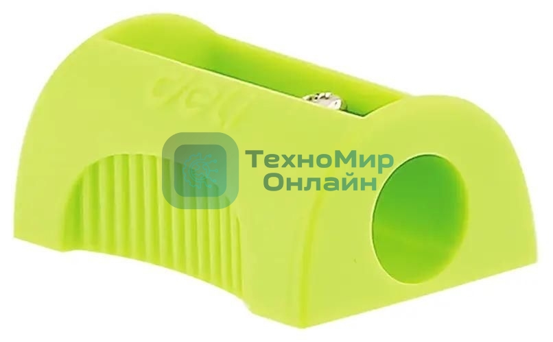 Точилка для карандашей ручная Deli E0594, 1 отверстие, пластик, ассорти, туба