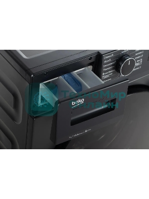 Стиральная машина Beko WSPE7612A антрацит, загрузка фронтальная 7 кг, 1200 об/мин., класс: А
