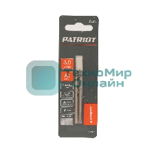 Сверло PATRIOT EXPERT по металлу, Р6М5К5, 3,0 мм, 2шт в блистере