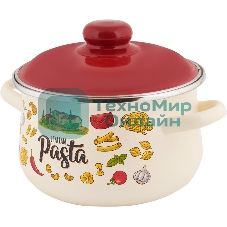 Кастрюля Appetite 1с47я Pasta ITALIAN с крышкой, эмалированная сталь, конич. 5,5 л