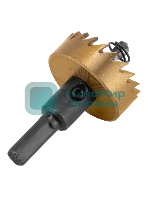 Коронка по металлу Denzel HSS, 38 мм, нитридтитановое покрытие