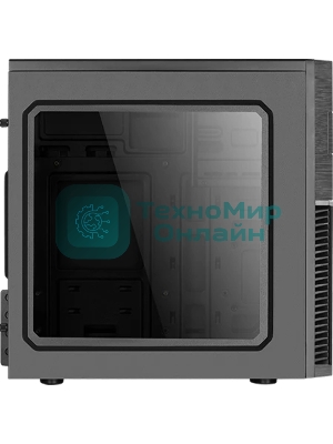 Компьютерный корпус Aerocool/Formula Cs-105 Blue (mATX, без БП, 1x USB3.0, 1x USB2.0, 1x 12cm blue LED front fan)