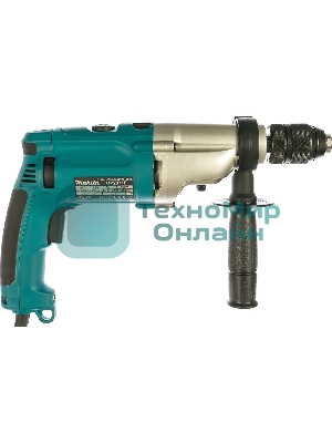 Дрель-шуруповерт Makita HP2071F Дрель уд, 1010Вт,БЗП-13мм,0-1200\2900об\м,2.4кг,чем,мет редуктор,подсветка