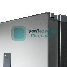 Холодильник Бирюса SBS 400 I нержавеющая сталь двухкамерный 232/168 л морозилка слева, No Frost, Side-by-side