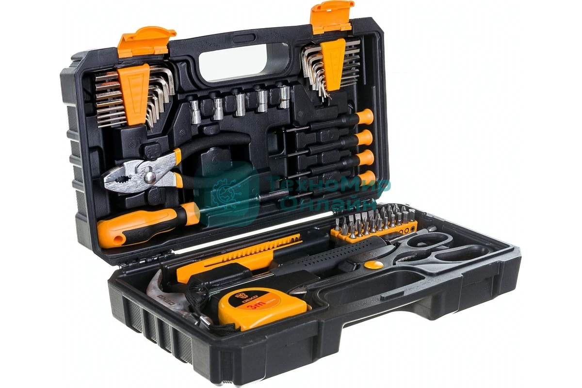 Набор инструментов Deko PRO DKMT62 62 предметов (жесткий кейс)