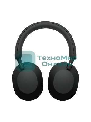 Беспроводные/проводные наушники Sony WH-1000XM5 черный, полноразмерные, Bluetooth + проводной, активное шумоподавление, до 30 ч