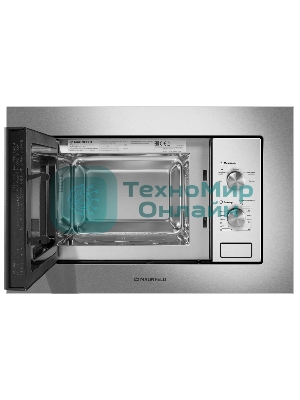 Микроволновая печь встраиваемая Maunfeld MBMO820MS03 нержавеющая сталь, 20 л, 1250 Вт, переключатели - поворотный механизм
