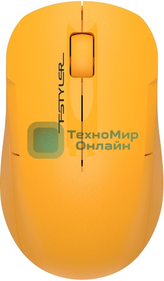Мышь беспроводная A4Tech Fstyler FG15C Air2 желтый, 1200 dpi, радиоканал, USB, кнопки - 3