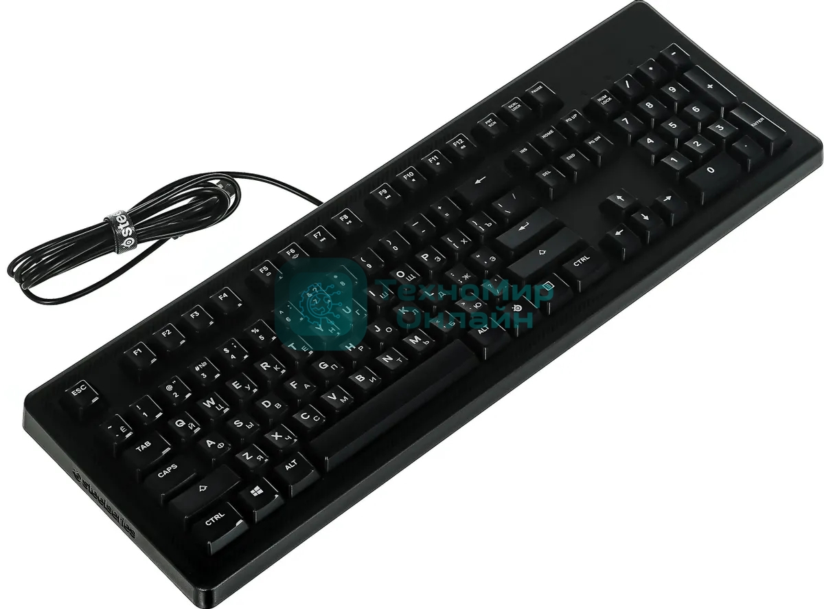 Клавиатура беспроводная Steelseries Apex 100 механическая черный USB BT for gamer LED (SS64435)