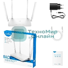 Роутер беспроводной Cudy WR1300 AC1200 10/100/1000BASE-TX/Wi-Fi белый