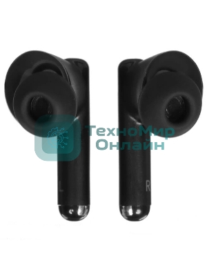 Наушники TWS Tecno Buds 4 черный, вкладыши, Bluetooth, до 6 ч