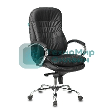 Кресло Бюрократ T-9950/BLACK черный, кожа