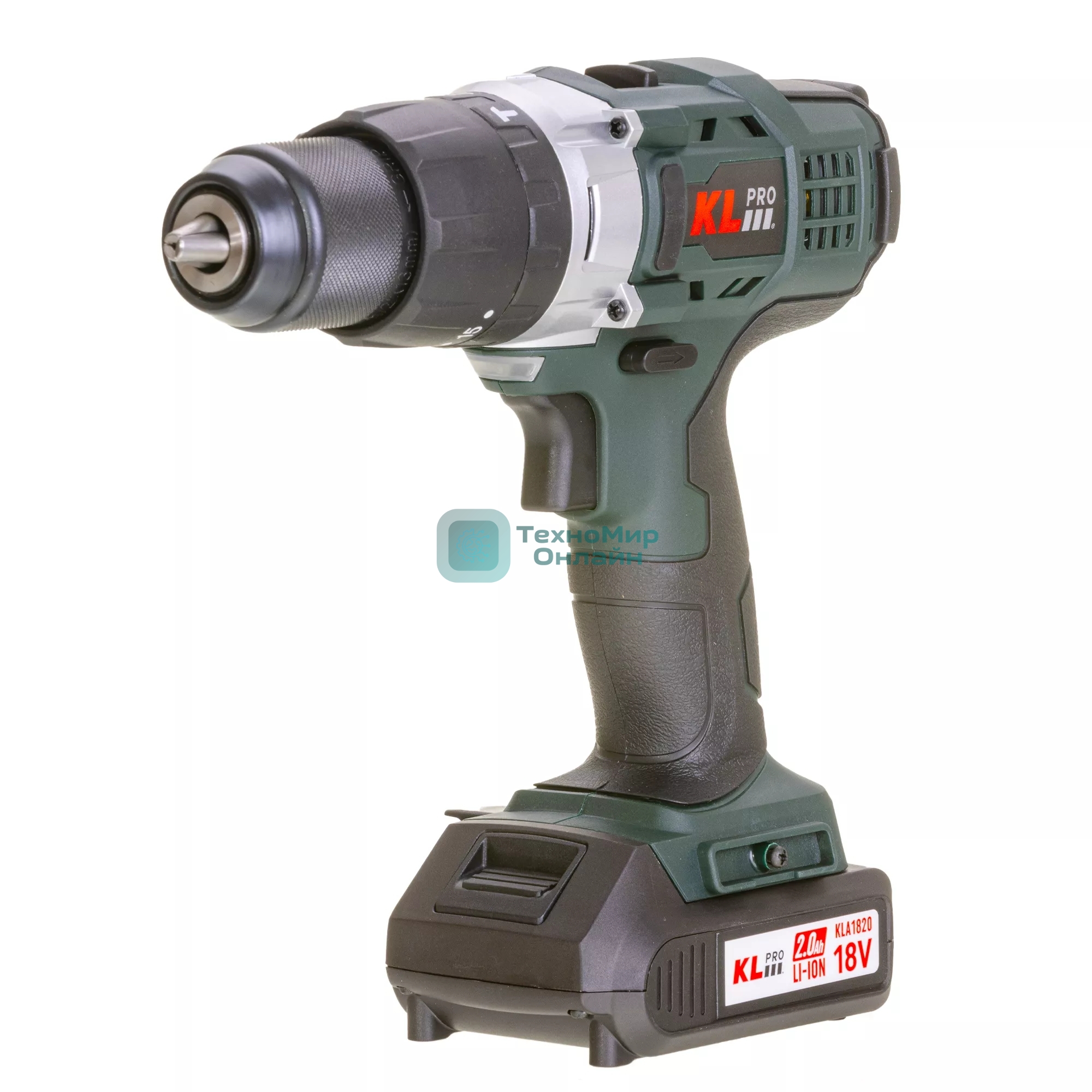 Дрель-шуруповерт Klpro KLDM18-20, 18 В, 2 Ач, 40 Нм, щеточный, ударный
