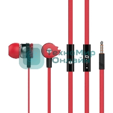 Проводные наушники Oklick HS-S-210 красный, внутриканальные, Jack 3.5 мм