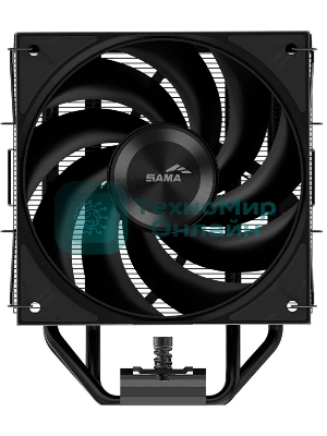 Кулер для процессора SAMA A40 (240W, 4-pin PWM, 152мм, 4x6мм, 1x120мм, 78CFM, 29dBA, 2200RPM, S: 1851/1700/1200/115X, AM5/AM4, черный)