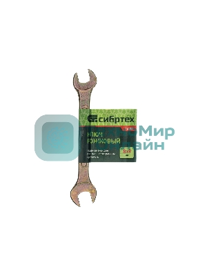 Ключ рожковый Сибртех 14302 8 х 9 мм, желтый цинк