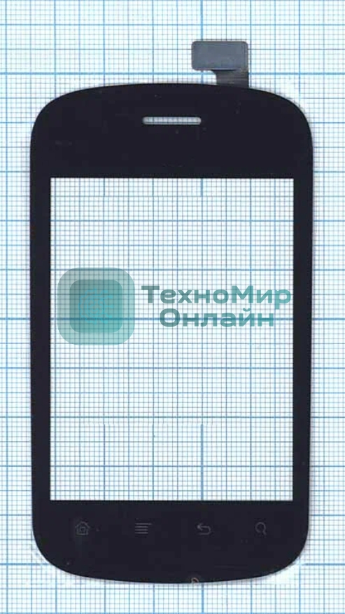 Сенсорное стекло (тачскрин) для Fly IQ235 Uno, черное