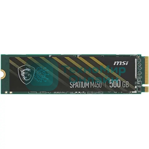 Накопитель SSD MSI 500Gb SPATIUM M371 M.2(22x80мм), NVMe, PCIe 3.0 x4, 3D TLC, R/W 2200/1150, IOPs 60 000/200 000, TbW 110, DWPD 0.12