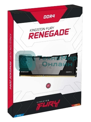 Оперативная память Kingston Fury Renegade, DDR4, 32GB (4x8GB), 3600MHz, CL16, DIMM, черный, радиатор