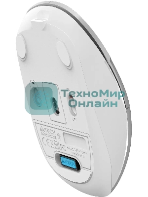 Мышь беспроводная A4Tech Fstyler FB26CS Air2 серебристый/белый, 2000 dpi, радиоканал, Bluetooth, USB, кнопки - 4