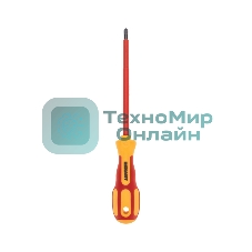 Отвертка крестовая диэлектрическая Rexant PH/SL2х150мм, до 1000В, двухкомпонентная рукоятка