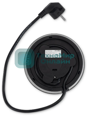 Чайник электрический Hyundai HYK-G8406 1.7 л, 2200 Вт, прозрачный/черный (корпус: нержавеющая сталь)