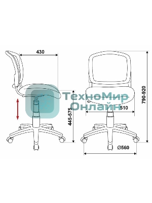 Кресло Бюрократ CH-296NX/15-21 черный, сетка, 120 кг, механизм качания