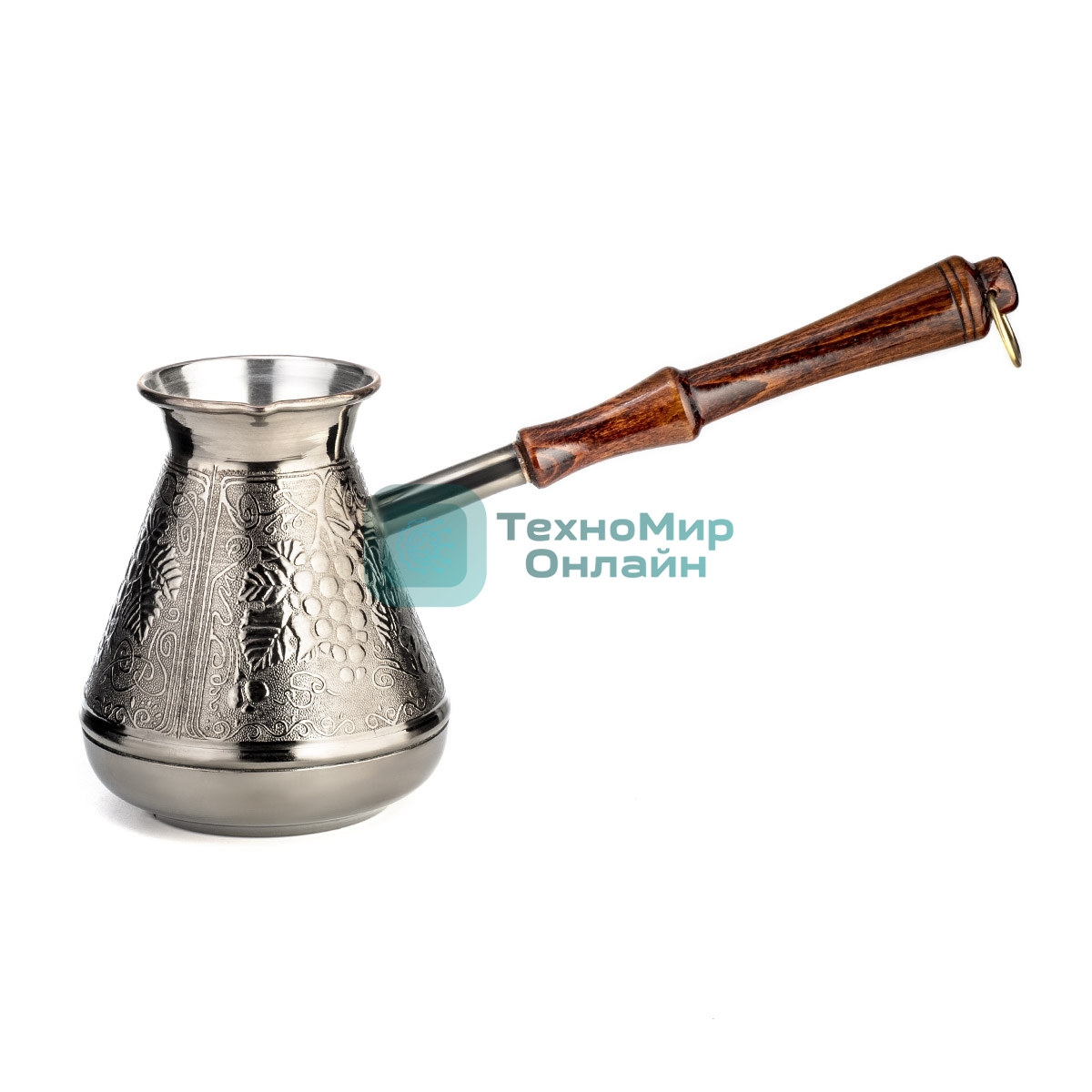 Турка медная Lara LR15-01 300 мл Виноград деревянная, лакированная ручка с латунным кольцом