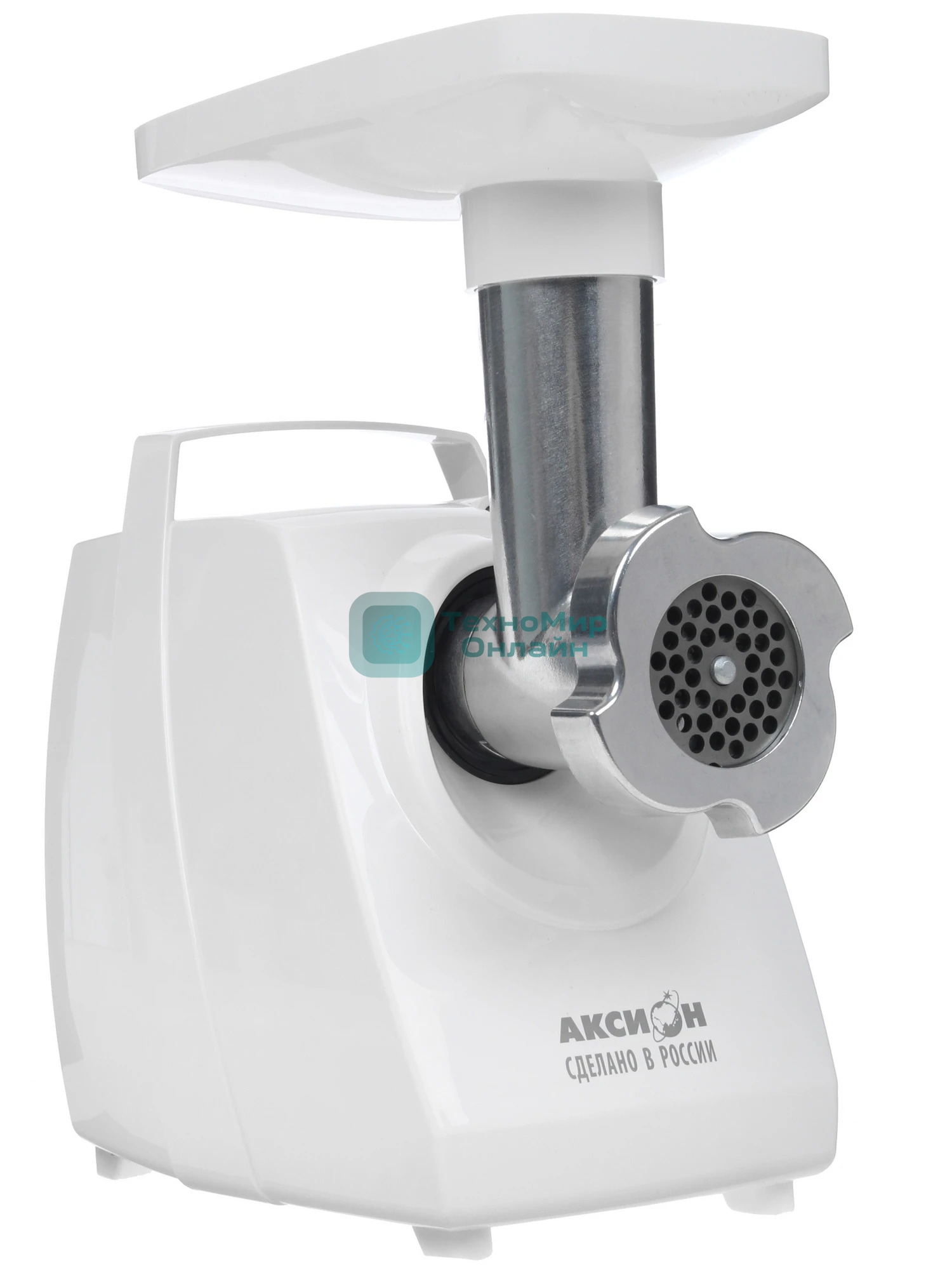 Мясорубка электрическая Аксион М34.03 белый, 1500 Вт, 1.7 кг/мин, защита от перегрузки, насадки - 4