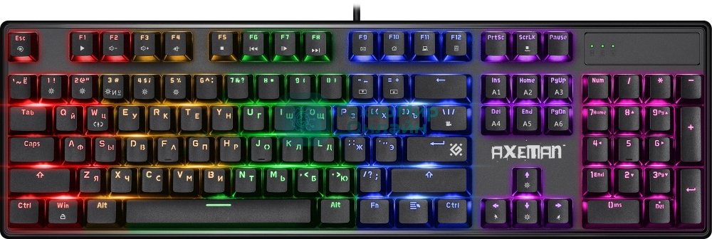 Клавиатура Defender Axeman GK-302 проводная, USB Type-A, чёрный