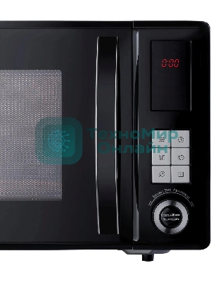 Микроволновая печь Hyundai HYM-D3010 черный, 23 л, 800 Вт, переключатели - кнопки, поворотный механизм
