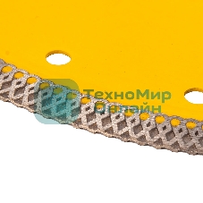 Диск алмазный отрезной Denzel 230 х 22,2мм, сплошной, супертонкий, горячий пресс, сухой/мокрый рез