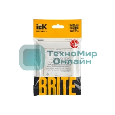 Рамка 1-местная IEK BRITE РУ-1-Бр DECOR белый/белый 3D-форма