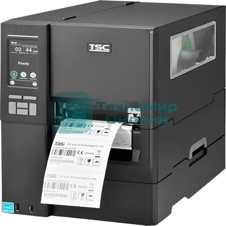 Принтер этикеток TSC ML341P (ML341P-A001-0202) стационарный, термотрансферная печать и прямая термопечать, 300 dpi, 152 мм/сек, Ethernet, RS-232, USB, Wi-Fi, черный