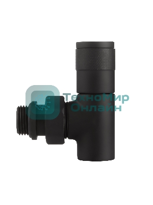 Набор дизайн-вентилей PIANO, угловой черный 1/2