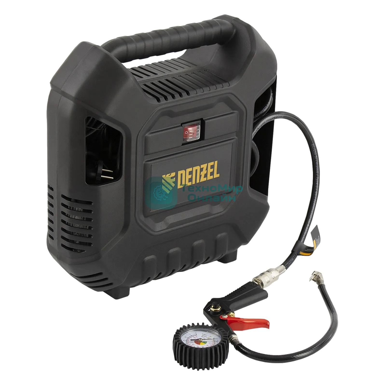 Компрессор воздушный Denzel DL1100 1,1 кВт, 180 л/мин, с набором аксессуаров
