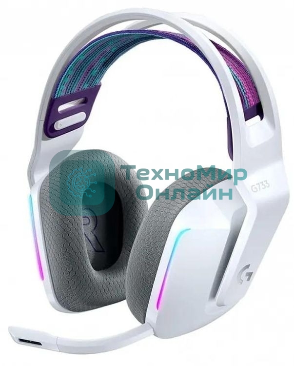 Наушники с микрофоном Logitech G733 белый мониторные Radio оголовье (981-000885)