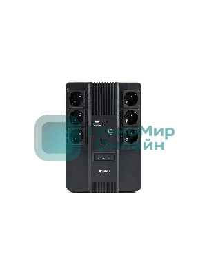 Источник бесперебойного питания Бастион SKAT-UPS 600 AI 220В 360Вт 1АКБ 7А·ч внутр. меандр. стаб-ция напр-я. 6 выходов (8998)