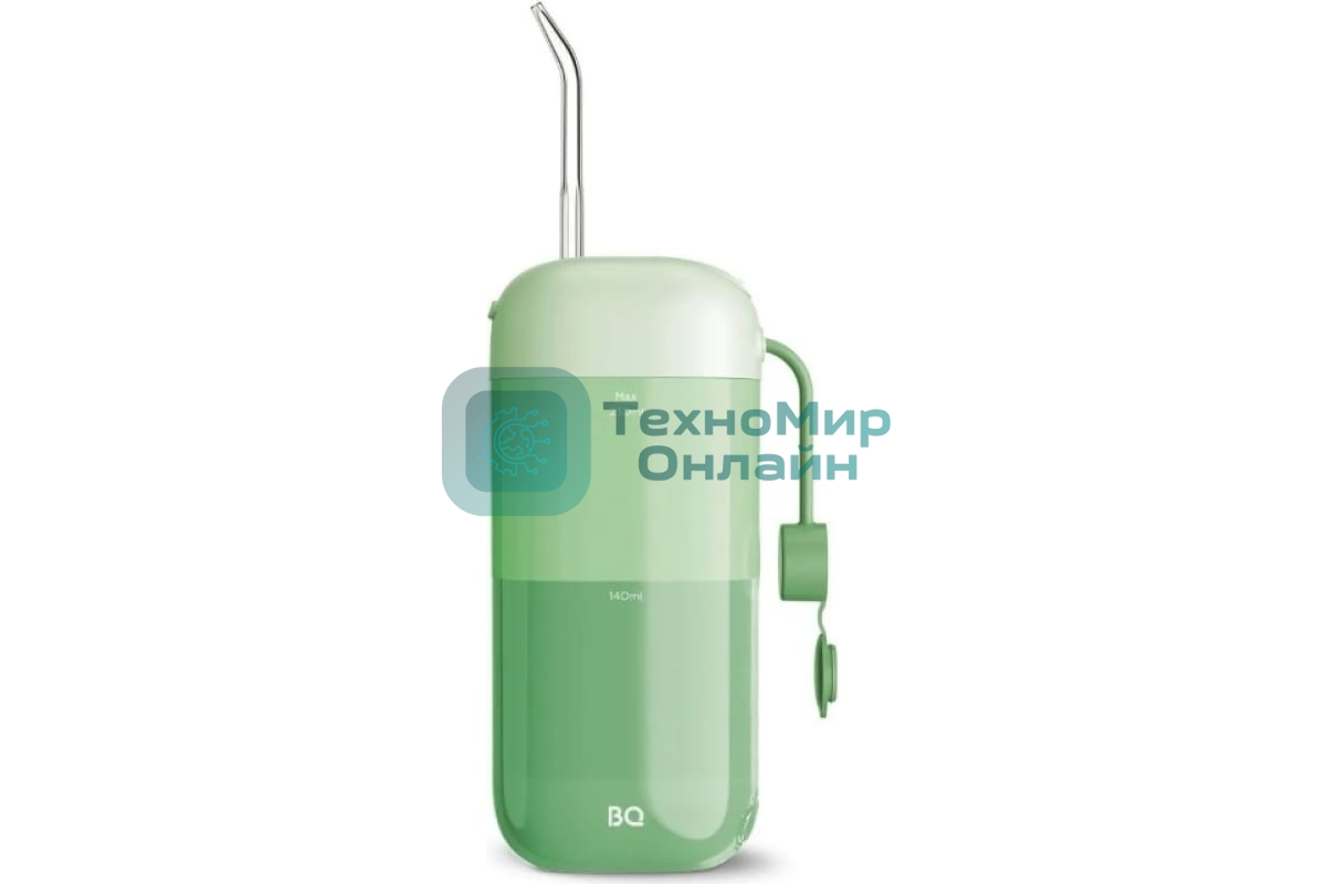 Ирригатор BQ IR002 зеленый, от аккумулятора, 230 мл, 11 режимов