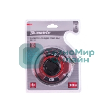 Рулетка геодезическая Matrix 30 м х 12,5 мм, закр. корп., стальная лента, односторон. шкала, PRO