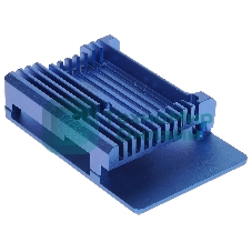 Корпус Qumo Aluminum case with double black fans, Raspberry Pi 4, blue(RS008)