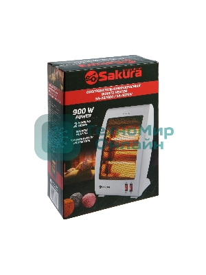 Инфракрасный обогреватель Sakura SA-0670W, белый, кварцевый, 900 Вт, 20 м2