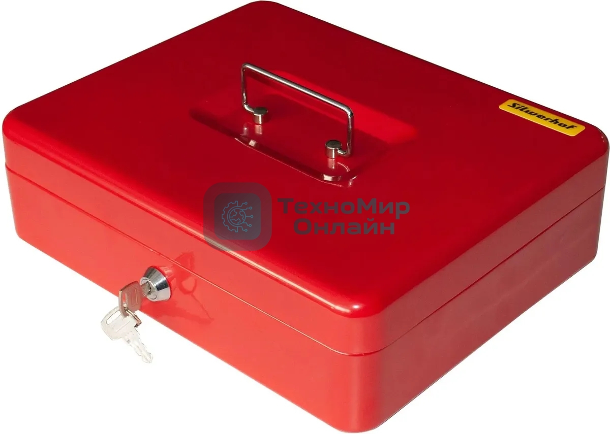 Ящик для денег Silwerhof 90x300x240 красный сталь
