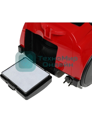 Пылесос Samsung VCC4520S3R/XEV красный, 350/1600 Вт, уборка сухая, пылесборник контейнер 1.3 л