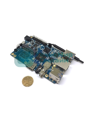 Микрокомпьютер Orange PI 3 2Gb + 8Gb EMMC, Android 7, с кабелем питания. (44286)