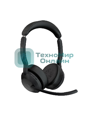 Гарнитура Jabra Evolve2 55 чёрный, беспроводная, Bluetooth, до 18 ч + стойка