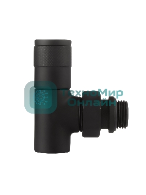 Набор дизайн-вентилей PIANO, угловой черный 1/2