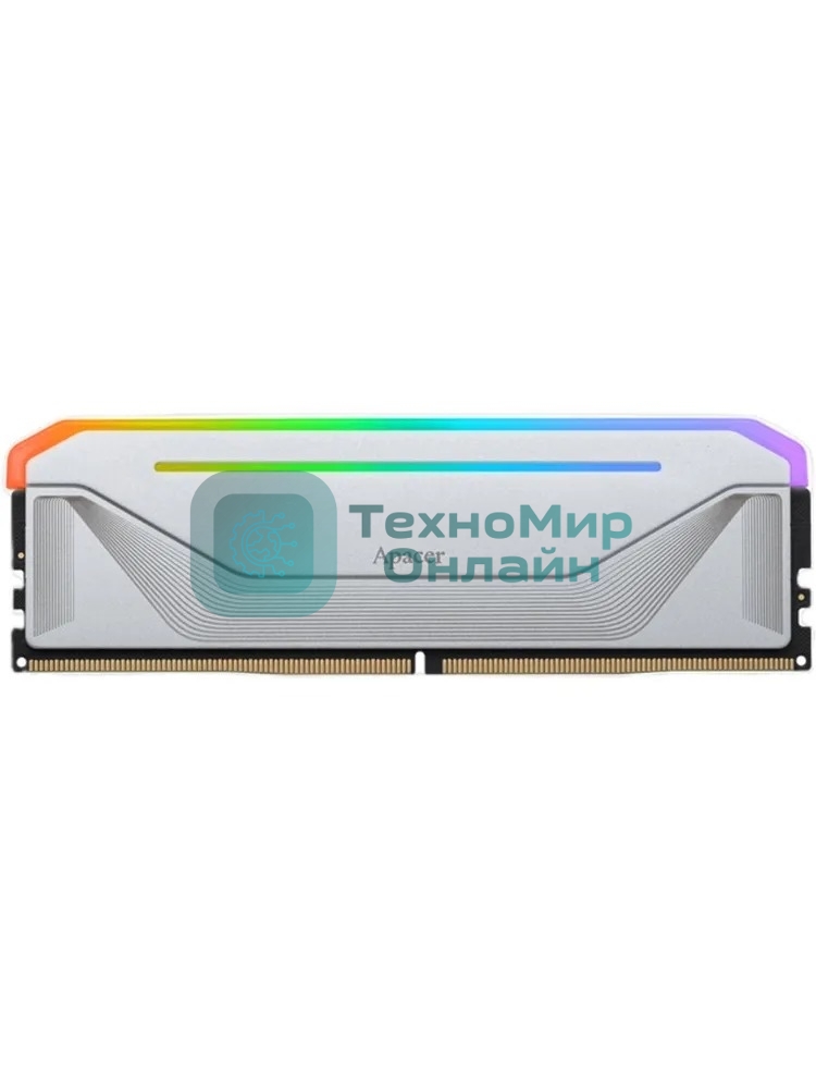 Оперативная память Apacer Nox, DDR5, 32GB (1x32GB), 6000 MHz, CL38, DIMM, с радиатором, RGB, белый