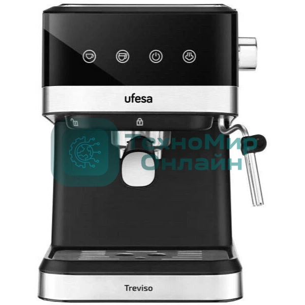 Кофеварка рожковая TREVISO Ufesa черный, исп. кофе - молотый, 1.5 л, 1050 Вт, 20 бар